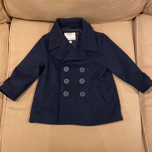 Janie and Jack 18-24m navy blue pea coat never worn